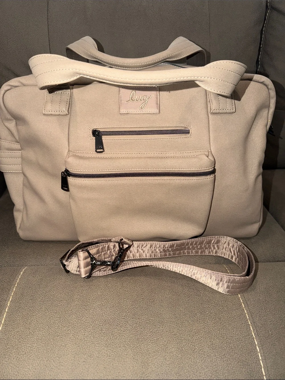 lug Matte Luxe Charger Duffel - Sand NWOT
